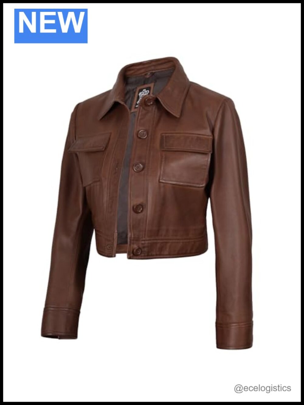 Women's Real Lambskin Leather Cropped Moto Jacket